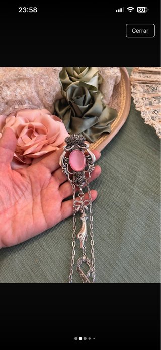 Broche abaniquero vintage de clip