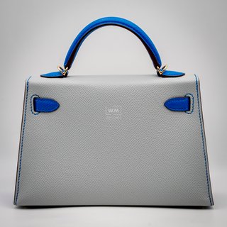 Bolso Hermes Kelly 20 Gris Azulado