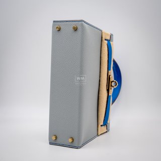 Bolso Hermes Kelly 20 Gris Azulado