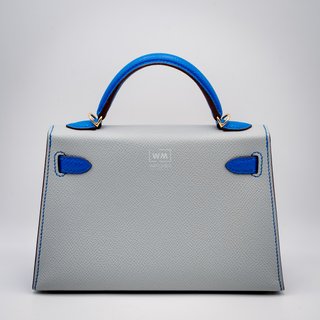 Bolso Hermes Kelly 20 Gris Azulado