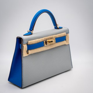 Bolso Hermes Kelly 20 Gris Azulado