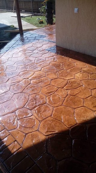 Pavimento impreso imitación piedra
