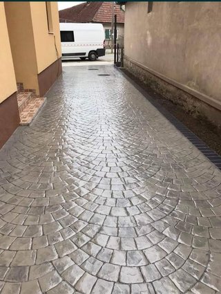 Pavimento impreso imitación piedra