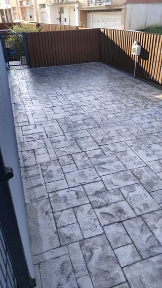 Pavimento impreso imitación piedra