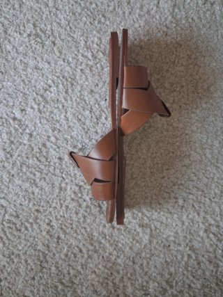 Sandalias camel mujer