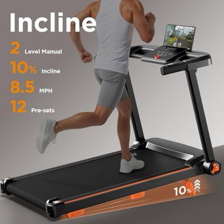 Cinta de correr plegable 2 en 1 con pasamanos