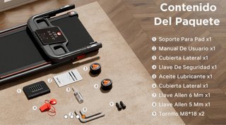 Cinta de correr plegable 2 en 1 con pasamanos