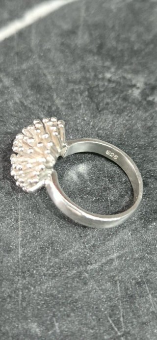 Anillo Plata Diseño Coral