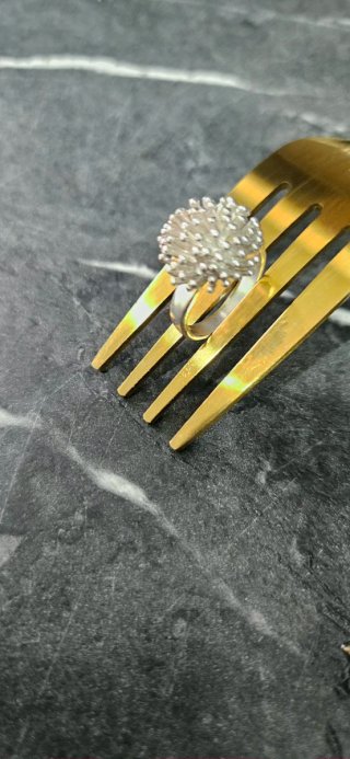 Anillo Plata Diseño Coral