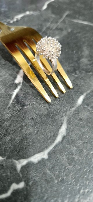 Anillo Plata Diseño Coral