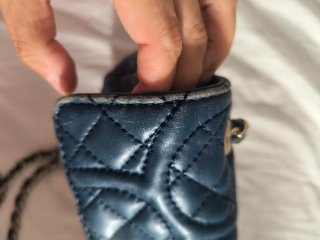 Bolso Purificación García Azul Dorado