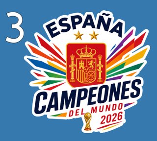 Pegatinas España Campeona del Mundo 2026