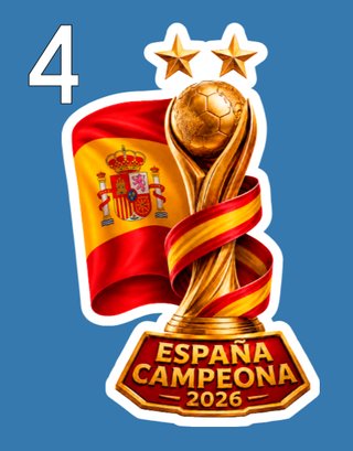 Pegatinas España Campeona del Mundo 2026