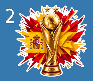 Pegatinas España Campeona del Mundo 2026