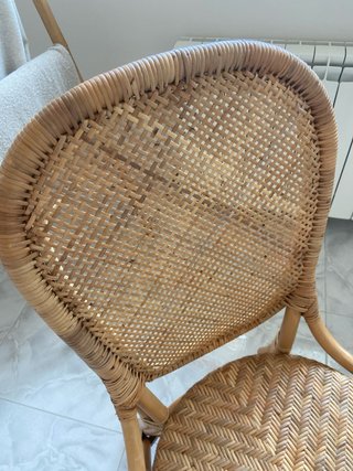Sedia in vimini e rattan