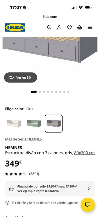 Cama nido gris ikea