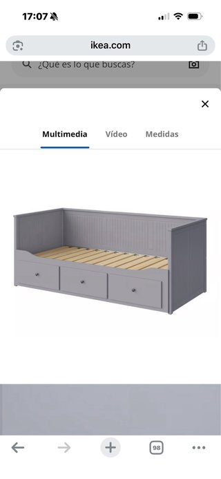 Cama nido gris ikea