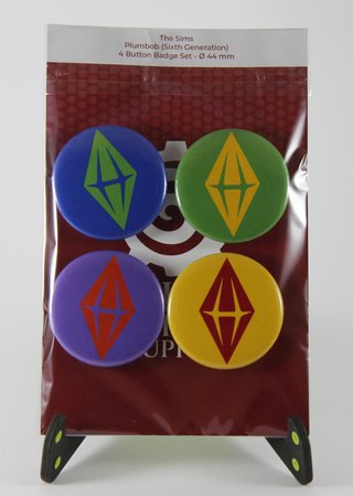 Set 4 spille The Sims Plumbob Ø 44 mm