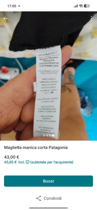 Maglietta Patagonia manica corta