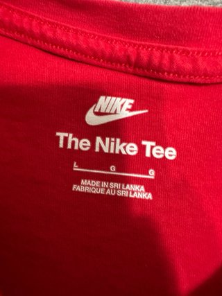 Camiseta Nike Swoosh Roja Talla L Hombre