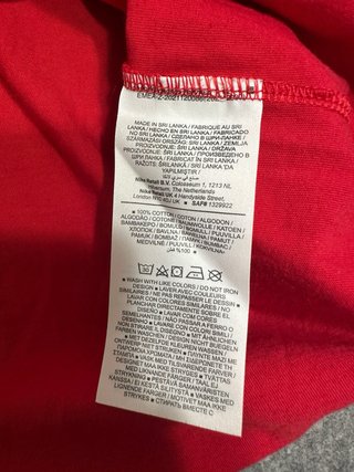 Camiseta Nike Swoosh Roja Talla L Hombre