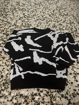 Jersey oversize blanco y negro Talla L
