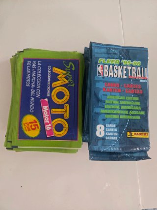 Cromos Super Moto e NBA Fleer 95-96 NON APRITI
