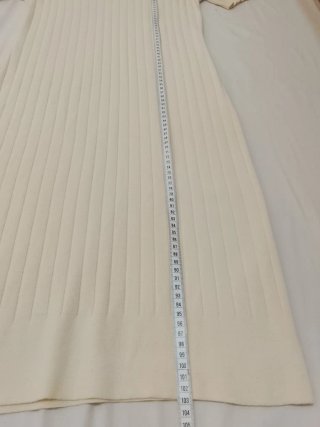 Vestido de punto beige manga corta talla 44/42