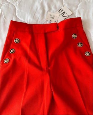 Pantalón Zara Rojo
