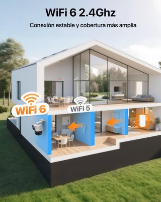 Tenda Cámara WiFi Exterior 6MP Doble Lente PTZ