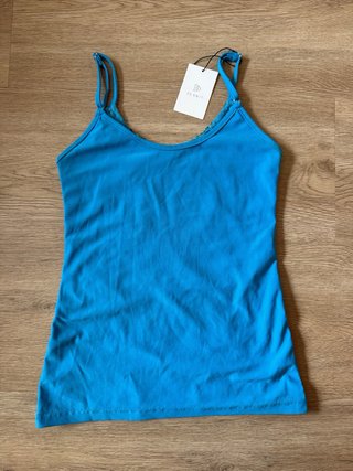 Top lentejuelas azul y turquesa