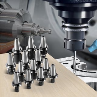Juego de Portacuchillas CAT40 Collet ER 16/32, 35 PCs, Portacuchillas SLN FMB ER16/32 APU, Chuck de Collet de Acero Resorte con 10 Estudiantes de Extracción y 3 Llaves, para Fresadoras, Prensas de...