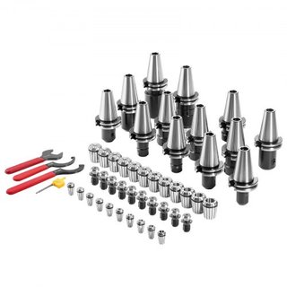 Juego de Portacuchillas CAT40 Collet ER 16/32, 35 PCs, Portacuchillas SLN FMB ER16/32 APU, Chuck de Collet de Acero Resorte con 10 Estudiantes de Extracción y 3 Llaves, para Fresadoras, Prensas de...