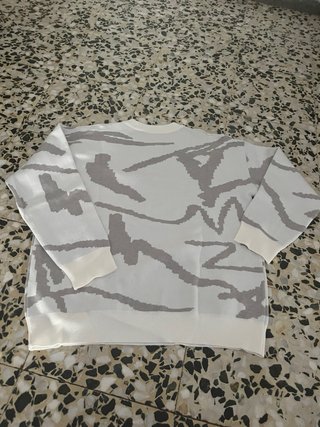 Jersey oversize beige y gris Talla L