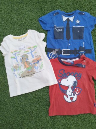 3 magliette e felpa bimbo 1 anno
