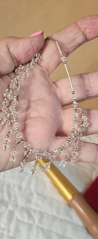 Collar de plata con cristales