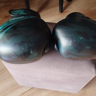 Guantes Boxeo Venum Negros y Turquesa