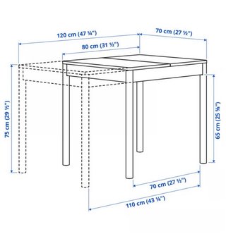 Mesa comedor extensible TONSTAD IKEA