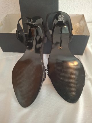 Sandalias Eferri Negras con Lentejuelas