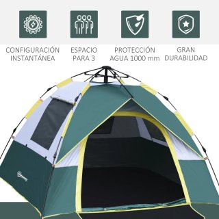 Tienda de campaña verde