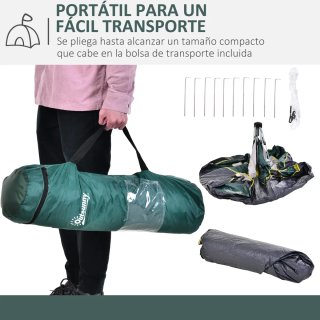Tienda de campaña verde