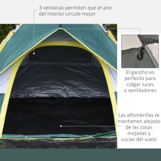 Tienda de campaña verde