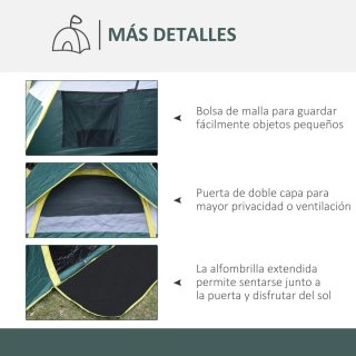 Tienda de campaña verde