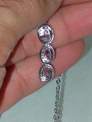 Colgante Plata Zafiro Rosa
