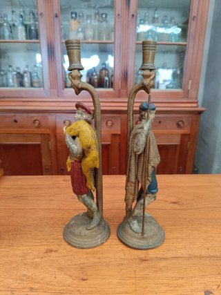 Candelabros Caza y Pesca S.XIX