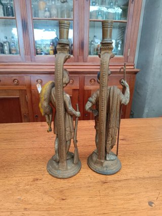 Candelabros Caza y Pesca S.XIX