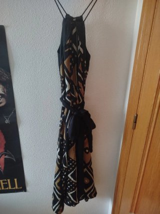 Vestido midi estampado Massimo Dutti