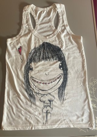 Camiseta tirantes chica con estampado