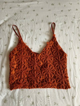 Top tirantes ZARA marrón