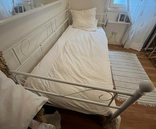 Cama Diván Metálica Blanca 90x200